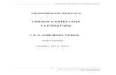 LENGUA CASTELLANA Y LITERATURA - Materiales TICmaterialestic.hol.es/programacion/programaciones_archivos/lengua... · PROGRAMACIÓN DIDÁCTICA CURSO 2014-2015 Departamento de Lengua