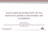 Juicio para la protección de los derechos político ... · PDF fileConsiste en restituir a los ciudadanos en el uso y goce de sus ... teniendo las calidades que establezca la ley”