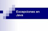 Excepciones en Java - tecn.upf.esbouayad/prog/material/teoria/streams/exceptions.pdf · else if… (muchos más aún…)} } ... Jerarquia de excepciones de Java FileNotFoundException