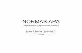Normas APA - Blog de Luis Castellanos · PDF fileNORMAS APA APA, MLA e ICONTEC (ISO). • Las Normas buscan estandarizar creando consenso frente a problemáticas en las formas de presentación