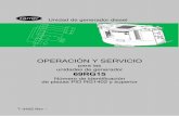 OPERACIÓN Y SERVICIO - utcccs-cdn. · PDF fileFigura 2-3 Montaje de la unidad de generador - Tipo con pernos y ménsula de retención 2--4..... Figura 2-4 Montaje de la unidad de