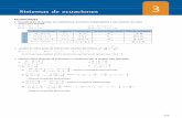 Sistemas de ecuaciones - LA CASA DE GAUSS · PDF file3 Sistemas de ecuaciones 111 ACTIVIDADES Ecuación reordenada Incógnitas Coeficientes Término independiente Solución cualquiera