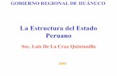 La Estructura del Estado Peruano · PDF filedepartamentos, provincias ... costumbres y de idioma, conduce a la ... TRIBUNAL DE GARANTIAS CONSTITUCIONALESBANCO CENTRAL DE RESERVA DEL