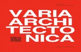 VARIA ARCHITECTONICA TECTO NICA - oa.upm.esoa.upm.es/40298/1/Varia_Architectonica.pdf · International Award Architecture in Stone ... PENSAR CON LAS MANOS ... De cómo enseñar a