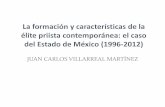 JUAN CARLOS VILLARREAL MARTÍNEZ - iapem.mxiapem.mx/Presentaciones/Politica 2013 Nov Formacion Elite PRI... · Ayala (1985) “Poder Regional ... Francisco Cruz y Jorge Toribio Montiel