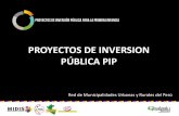 PROYECTOS DE INVERSION PÚBLICA PIP - · PDF filePROYECTOS DE INVERSION PÚBLICA PIP Red de Municipalidades Urbanas y Rurales del Perú 1 . ... por proyecto Mínimo 3 distritos ubicados