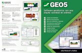 GEO5 Software de Geotecnia - Folleto - · PDF fileMohr-Coulomb, Mohr-Coulomb ... GEO5 es un conjunto de software intuitivo diseñado para resolver una gran variedad de problemas de