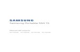 Samsung Portable SSD T5 - s3.ap-northeast · PDF fileASPECTOS LEGALES . RENUNCIA LEGAL . SAMSUNG ELECTRONICS SE RESERVA EL DERECHO DE MODIFICAR LOS PRODUCTOS, LA INFORMACIÓN Y LAS