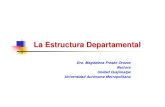 La Estructura Departamental - sigc.uqroo.mxsigc.uqroo.mx/Documentos Externos/Departamentalizacion UQROO.pdf · Organización académica aislada. Universidades integradas por espacios