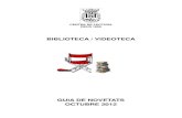BIBLIOTECA / VIDEOTECA - · PDF file• Autor: Rochel, Guy ... • Títol: Francisco juglar de Dios / dirigida per Roberto Rossellini • Info publicació: [Barcelona] : Tribanda Pictures,