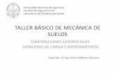TALLER BÁSICO DE MECÁNICA DE SUELOS - …cecfic.uni.edu.pe/archivos/CAPACIDAD DE CARGA.pdf · Capacidad de carga - Terzagui Con el ángulo de fricción para condiciones no drenadas