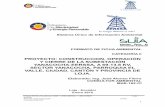 PROYECTO: CONSTRUCCION, OPERACIÓN Y CIERRE  · PDF fileOlmedo 08-84 y Rocafuerte, Teléf.: 1-800-EERSSA / 1-800-338882 Loja – Ecuador