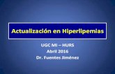 Actualización en Hiperlipemias - Sociedad Andaluza de ... · PDF fileRegistro en la Historia Clínica de antecedentes de Cardiopatía Isquémica precoz personales y también en familiares