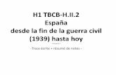 H1 TBCB-H.II.2 España desde la fin de la guerra civil ... · PDF fileAlgunas fechas claves 1939 : Fin de la guerra civil. Victoria del bando franquista. 1939-1975 : Dictadura personal
