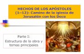HECHOS DE LOS APÓSTOLES (1–12) - vlcff. · PDF file(1–12): Camino de la iglesia de Jerusalén con los Doce Parte I: ... (15,1–35) 8. Pablo en ... Los Salmos El Padre Nuestro
