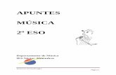 2º ESO 2014 - Inicio - · PDF filePágina 1 APUNTES MÚSICA 2º ESO Departamento de Música IES Néstor Almendros . ... según el material que produce el sonido, en 3 grandes grupos