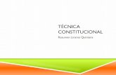 TÉCNICA CONSTITUCIONAL · PDF fileconsecución de los fines que persigue la ciencia del derecho constitucional = Amparo y protección de la libertad y la dignidad del ser humano