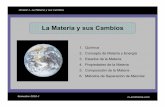 La Materia y sus Cambios - depa.fquim.unam.mxdepa.fquim.unam.mx/amyd/archivero/La_Materia_y_sus_Cambios_84… · La Materia y sus Cambios 1. Química 2. Concepto de Materia y Energía