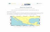 Reporte Especial - UNAM, Mé · PDF fileEl sismo, ocurrido a las 13:14:40 horas, fue sentido fuertemente en el centro del país. Las coordenadas del epicentro son 18.40 latitud N y