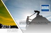 CURSO DE ESPECIALIZACIÓN GESTIÓN DE RIESGOS EN PROYECTOS ...costoseduca.com/.../uploads/2015/12/brochure-gestion-de-riesgos.pdf · gestiÓn de riesgos en proyectos ... introducciÓn