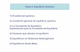 tema 4.ppt [Modo de compatibilidad] - Universitat de València · PDF file1) El potencial químico 2) Condición general de equilibrio químico 3) La Constante de Equilibrio. Expresiones