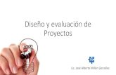 Diseño y evaluación de Proyectos · PDF file“Manual de Proyectos de Inversión”. entro de Publicaciones UPSA. 2003. •SAPAG, Nassir y Reinaldo. “Preparación y Evaluación