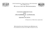 FUNDAMENTOS DE ÁLGEBRA LINEAL - Páginas · PDF file · 2015-01-26universidad nacional autÓnoma de mÉxico f acultad de i ngenierÍa fundamentos de Álgebra lineal y ejercicios