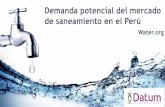 Demanda potencial del mercado de saneamiento en el Perú · PDF fileDemanda potencial del mercado de saneamiento en el Perú ... cuenten con el servicio de agua y desagüe. ... Tienen