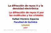 La difracción de rayos X y la densidad electrónica La ...depa.fquim.unam.mx/jesusht/03-rayosX-crista-SA.pdf · viernes, 13 marzo 2009 De la difracción de Rayos X a la densidad