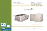 TECAM R-410A EER = 11.1 Unidades Condensadoras · PDF fileCon una amplia gama de ventiladores, ... 2 = 2 Circuitos de Refrigeración. ... El Intercambiador tipo Microchannel de aletas