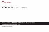 VSX-422-K/-S Receptor AV - Equipos de Audio y Video · PDF file• Ajuste de las opciones de Audio (página 26) • Configuración manual de los altavoces ( página 28) 1 6 Capítulo