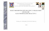 ELECTROOBTENCIÓN DE ZINC UTILIZANDO CELDA DE ... · PDF filelos procesos de recuperación de metales a partir de soluciones acuosas (Electroobtención) como aquellos de refinación