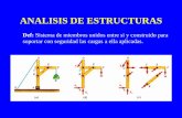ANALISIS DE ESTRUCTURAS - · PDF fileTIPOS DE ESTRUCTURAS • Armaduras: estructuras estacionaria concebidas para soportar cargas, compuesta únicamente de barras conectadas por articulaciones,