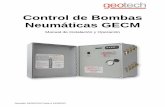 Control de Bombas Neumáticas GECM Manual de · PDF filebombas en pozos de recuperación separados. ... El control de bombas neumáticas GECM tiene un temporizador integrado para programar