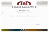 Subdirección de Servicios Administrativos - ISSSTESON1].pdf · El presente Manual de Procedimientos servirá de instrumento de apoyo en el ... medicamentos, reactivos y material