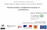 Biodiversidad y adaptación basada en . · PDF fileecosistemas a nivel de cuenca (gestión integrada de cuencas), que asegure la conservación de los recursos naturales y biodiversidad,