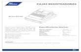 CAJAS REGISTRADORAS - refrigeracionfdh.com ER200.pdf · Nuestra caja registradora ER-200 es la mejor solución para tipos de negocios ... Fácil de programar. Juego de llaves. Cajón