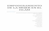 EMPODERAMIENTO DE LA MUJER EN EL ISLAM · EMPODERAMIENTO DE LA MUJER EN EL ISLAM Área de economía REALIZADO POR AMAJAM Y MEZQUITA AL NUR (LOS ALCÁZARES) Siham Idrissi Hakkouni