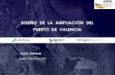 DISEÑO DE LA AMPLIACIÓN DEL PUERTO DE VALENCIA · Diseño de la ampliación del Puerto de Valencia bi ... - Longitud de diques: 5.600 m. - Longitud de muelles. 4.500 m. - Calado: