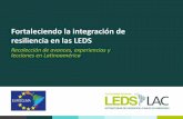 Fortaleciendo la integración de resiliencia en las LEDSledslac.org/wp-content/uploads/2015/08/mariajosegutierrez... · acciÓn inclusiva• capacidades marco de incentivos gestiÓn