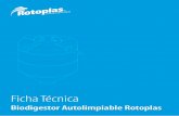 FICHA BIODIGESTOR AUTOLIMPIABLE TÉCNICA 24 … Biodigestor.pdf · 10.- Recomendaciones para el uso correcto del Biodigestor Autolimpiable Rotoplas Para el adecuado funcionamiento
