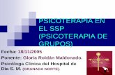 PSICOTERAPIA EN EL SSP (PSICOTERAPIA DE …mago.easp.es/CASMC/Psicoterapia_web2005/Gloria_Roldan.pdf · psicoterapia de grupo, reducen los costes: aumentando significativamente los.