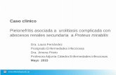 Pielonefritis asociada a urolitiasis complicada con ...infectologia.edu.uy/images/archivos/cc_proteus_may2015.pdf · Planteo: pielonefritis complicada con dilatación pielocalicial,