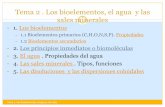Tema 2 . Los bioelementos, el agua y las sales minerales 1 2 . Los bioelementos, el agua y las sales minerales • 1. Los bioelementos – 1.1 Bioelementos primarios (C,H,O,N,S,P).