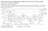 Construya este amplificador de RF universal de 10 W por ... · Características: * Operación a 12-15 Vcc con control T/R a +8 V * La fuente de señal es un mezclador con anillo de