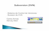 Subversion (SVN) - Inicio · CVS solamente controla cambios a ficheros SVN crea un sistema de ficheros virtual, que incluye directorios CVS no puede controlar cambios de nombre o