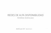 REDES DE ALTA DISPONIBILIDAD ECUADOR 2017 - MUM · redes de alta disponibilidad ... ap principal se inicializa con wlan habilitado ap respaldo se inicializa con wlan deshabilitado