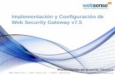 Implementación y Configuración de Web Security Gateway v7kb.websense.com/pf/12/webfiles/Webinars/webinar_pdf/Julio2010... · –Microsoft Internet Explorer 8 –NTLMv2 solo en DC’sen