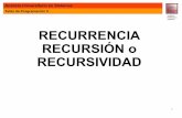 Superior RECURRENCIA RECURSIÓN o RECURSIVIDADdiegob/taller1/presenta/04a-Recursion.pdf · concepto de recursión de cola (tail recursion) Una función es recursiva de cola si no