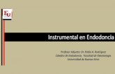 Instrumental en Endodoncia - UBA · Instrumental en Endodoncia- Cátedra de Endodoncia -FOUBA La preparación quirúrgica de los conductos radiculares esta íntimamente relacionada